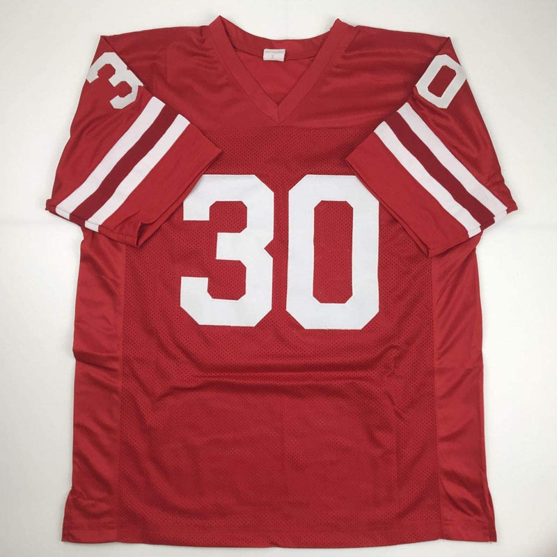 Autographed/Signed Mike Rozier Heisman 1983 Nebraska Red College Football Jersey Tristar COA Holo