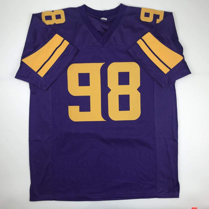 Autographed/Signed Linval Joseph Minnesota Color Rush Football Jersey JSA COA
