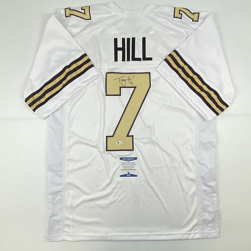 Autographed/Signed Taysom Hill New Orleans Color Rush Football Jersey Beckett BAS COA