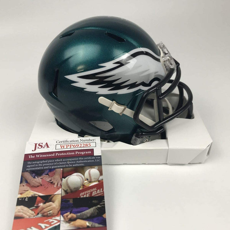 Autographed/Signed Fletcher Cox SB LII Champ Philadelphia Eagles Super Bowl 52 Mini Football Helmet JSA COA