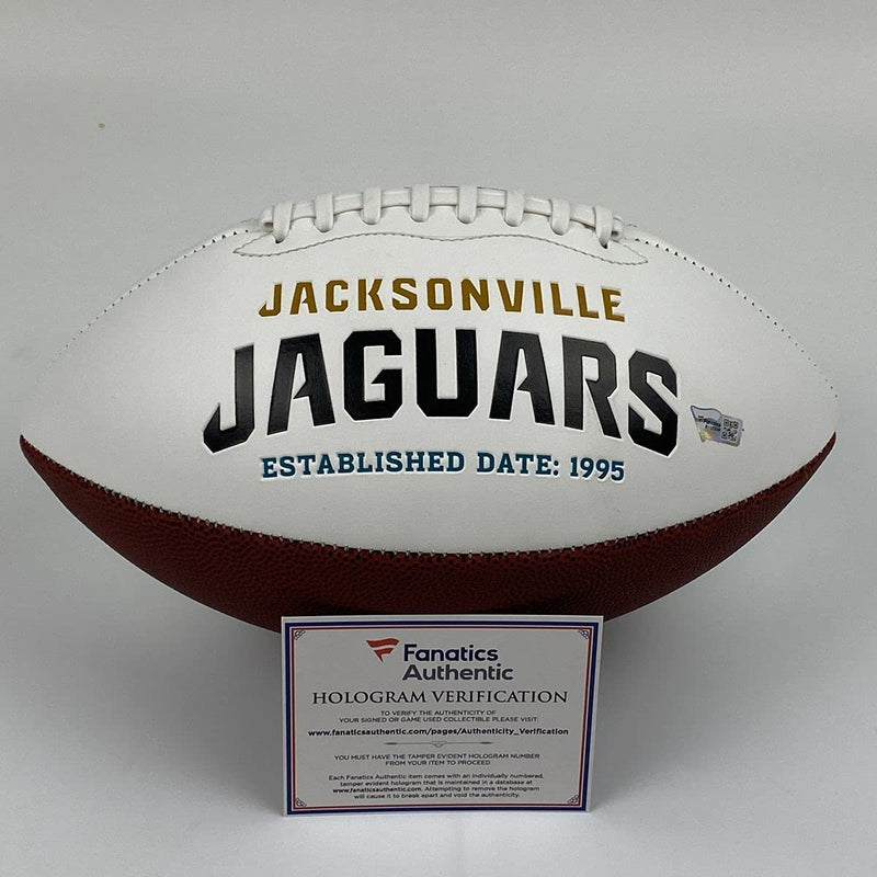 Autographed/Signed Trevor Lawrence Jacksonville Jaguars Full Size F/S White Panel Logo Football Fanatics COA