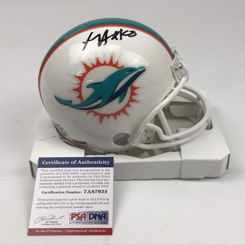 Autographed/Signed Xavien Howard Miami Dolphins Football Mini Helmet PSA/DNA COA