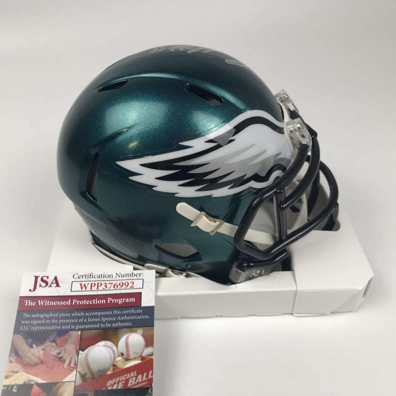 Autographed/Signed Brandon Graham Philadelphia Eagles Super Bowl 52 LII Mini Football Helmet JSA COA