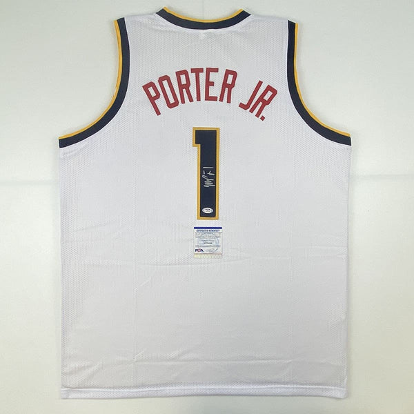 Autographed/Signed Michael Porter Jr. Denver White Basketball Jersey PSA/DNA COA