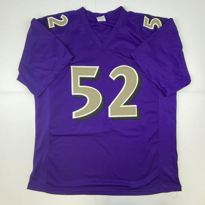 Autographed/Signed Ray Lewis Baltimore Color Rush Football Jersey JSA COA