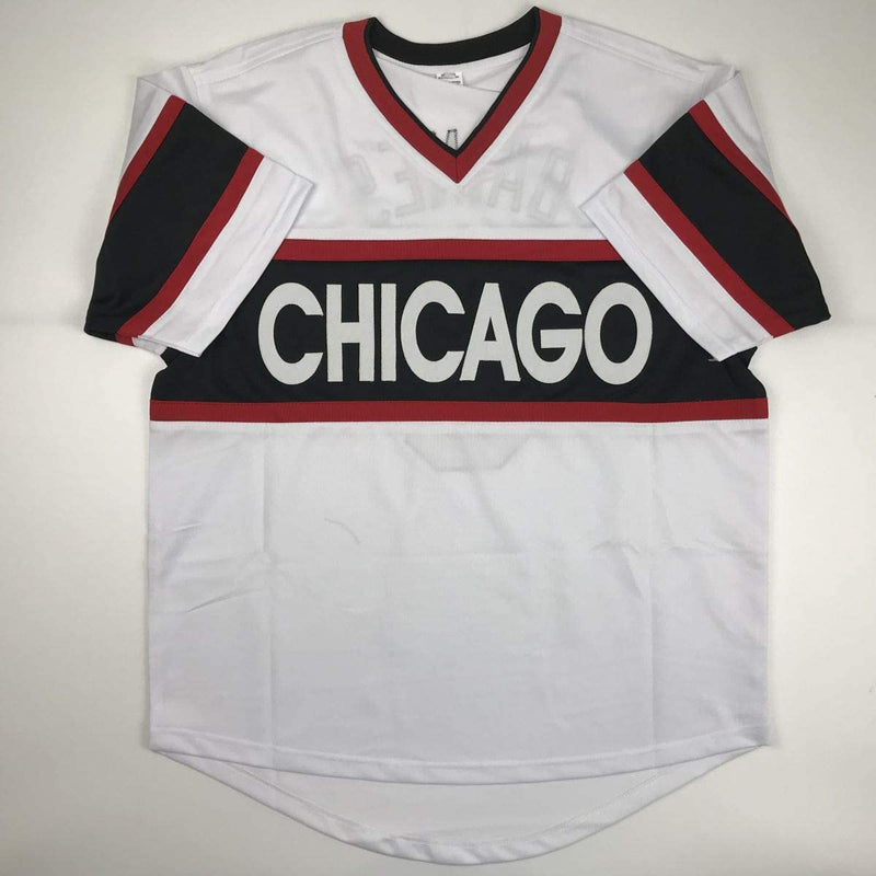 Autographed/Signed Harold Baines Chicago White Retro Baseball Jersey Beckett BAS COA