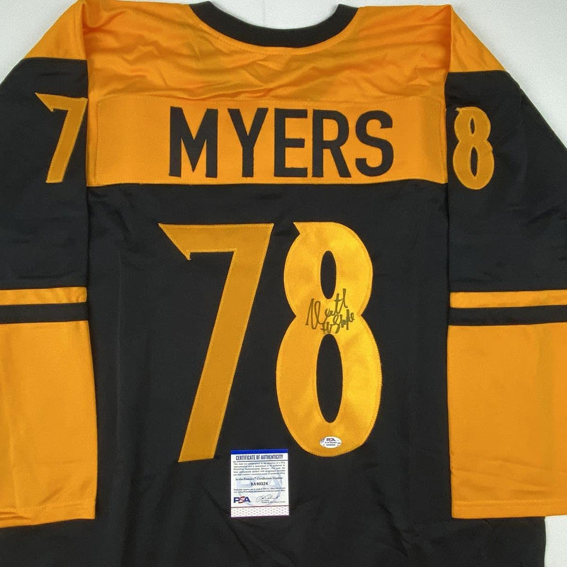 Autographed/Signed Nick Castle Michael Myers Halloween Black Movie Jersey PSA/DNA COA