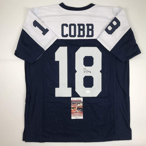 Autographed/Signed Randall Cobb Dallas Thanksgiving Day Football Jersey JSA COA