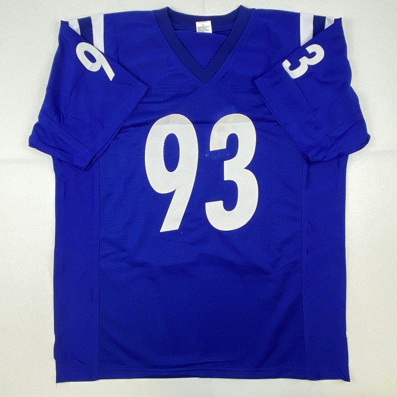 Autographed/Signed Dwight Freeney Indianapolis Blue Football Jersey JSA COA