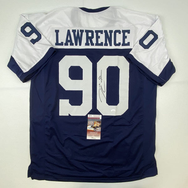 Autographed/Signed Demarcus Lawrence Dallas Thanksgiving Day Football Jersey JSA COA
