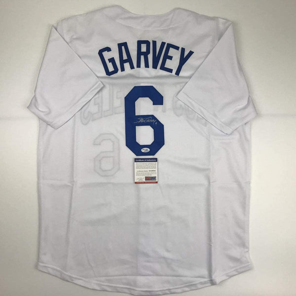 Autographed/Signed Steve Garvey Los Angeles LA White Baseball Jersey PSA/DNA COA