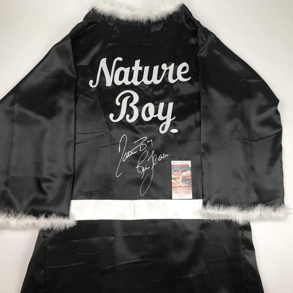 Autographed/Signed Ric Flair Nature Boy Black WWE Replica Wrestling Robe JSA COA Auto
