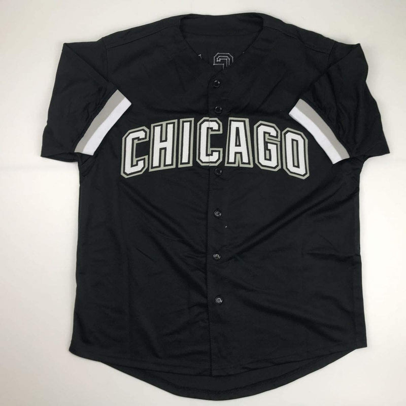 Autographed/Signed Yoan Moncada Chicago Black Baseball Jersey Beckett BAS COA