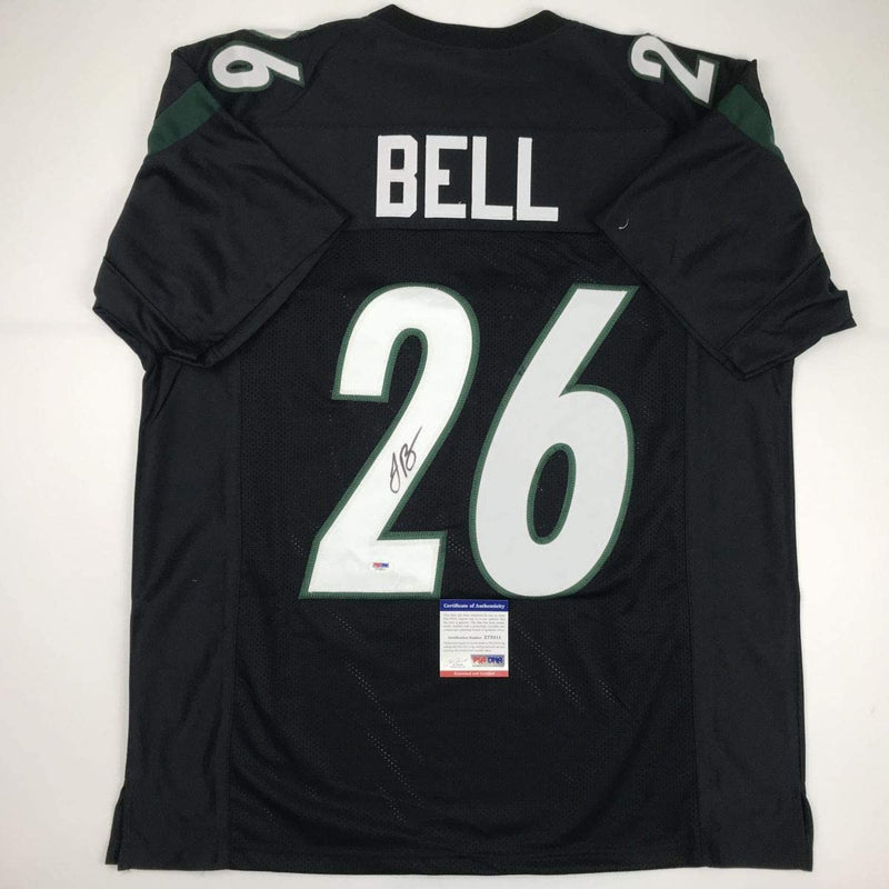 Autographed/Signed Le'Veon LeVeon Bell New York Black Football Jersey PSA/DNA COA