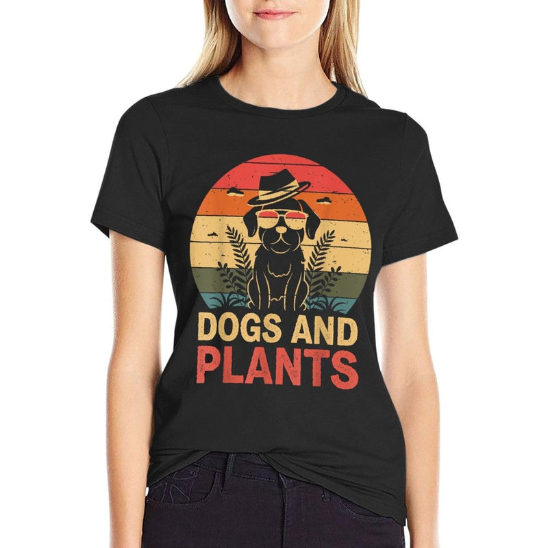 Dogs And Plants Funny Gardening Gardener Plant Lover  Breathable T-Shirt
