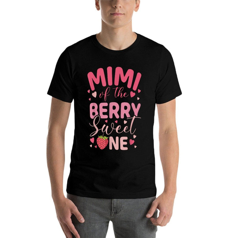 Mimi Of The Berry Sweet One Strawberry First Birthday  Tagless Design T-Shirt
