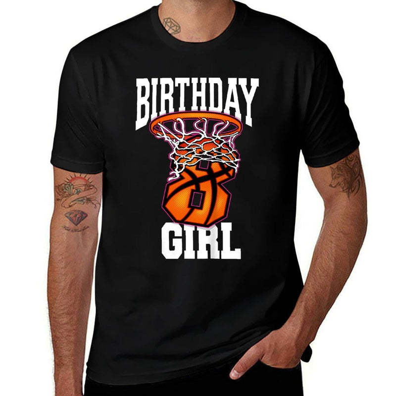 Kids 8th Birthday  Basketball For Girl  8 Years Old  Relaxed-fit T-Shirt