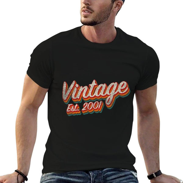 Vintage 2001 21st Birthday Limited Edition 21 Year Old Premium  Fade-proof Color T-Shirt