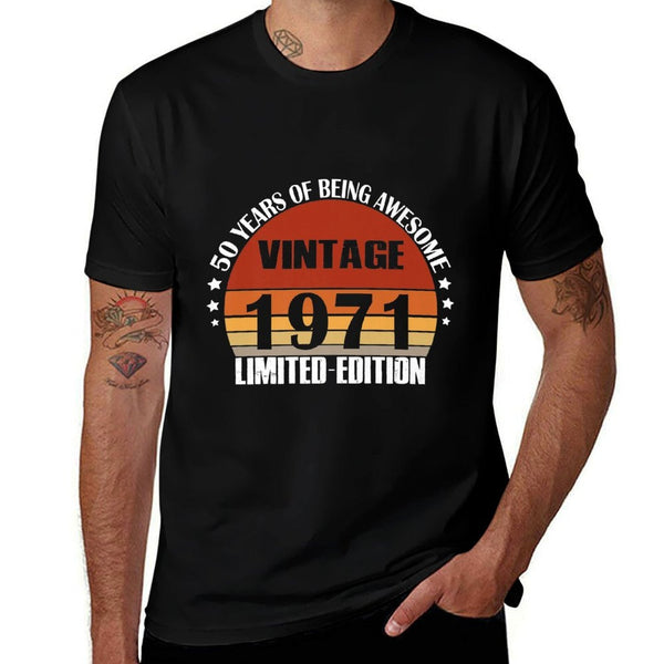 Retro Vintage 1971 50 Year Old 50th Birthday Gift Him Her Premium  Odor-resistant T-Shirt