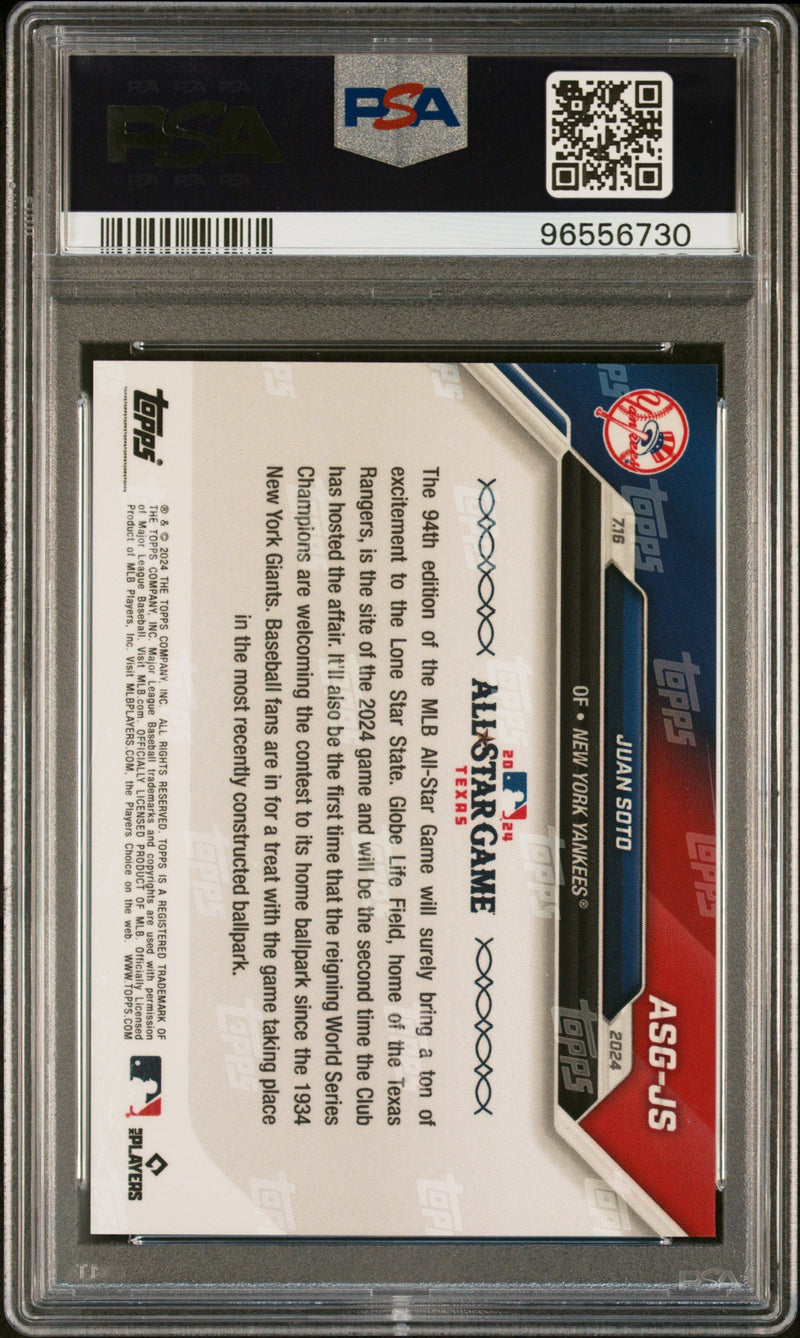 Graded 2024 Topps Now Juan Soto #ASGJS MLB All Star Game Baseball Card PSA 9 Mint