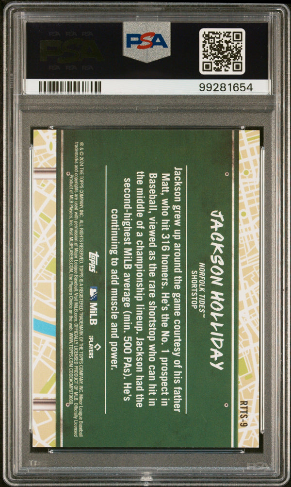 Graded 2024 Topps Pro Debut Jackson Holliday #RTTS9 Road to the Show Rookie RC Baseball Card PSA 9 Mint