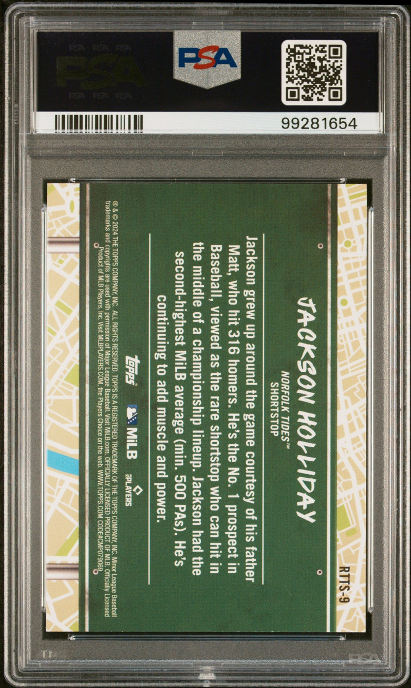 Graded 2024 Topps Pro Debut Jackson Holliday #RTTS9 Road to the Show Rookie RC Baseball Card PSA 9 Mint