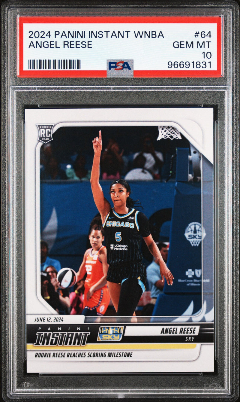 Graded 2024 Panini Instant WNBA Angel Reese #64 Rookie RC Basketball Card PSA 10 Gem Mint