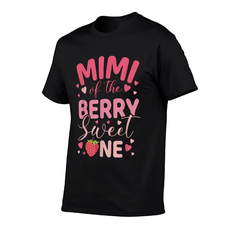 Mimi Of The Berry Sweet One Strawberry First Birthday  Tagless Design T-Shirt