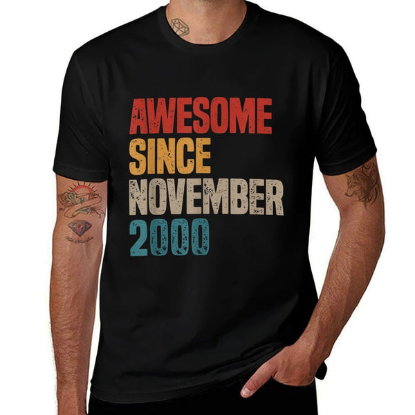Vintage 2000 Birthday Born November 2000 21st Birthday  Odor-resistant T-Shirt