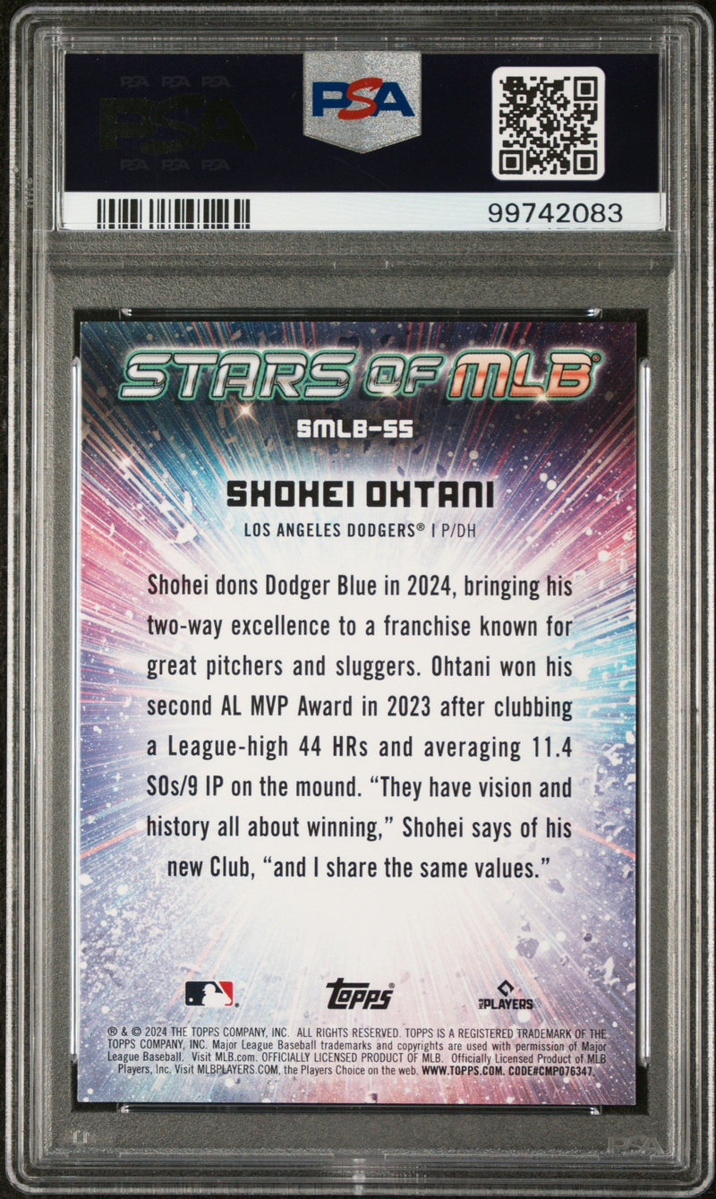Graded 2024 Topps Shohei Ohtani #SMLB55 Stars of MLB Baseball Card PSA 10 Gem Mint