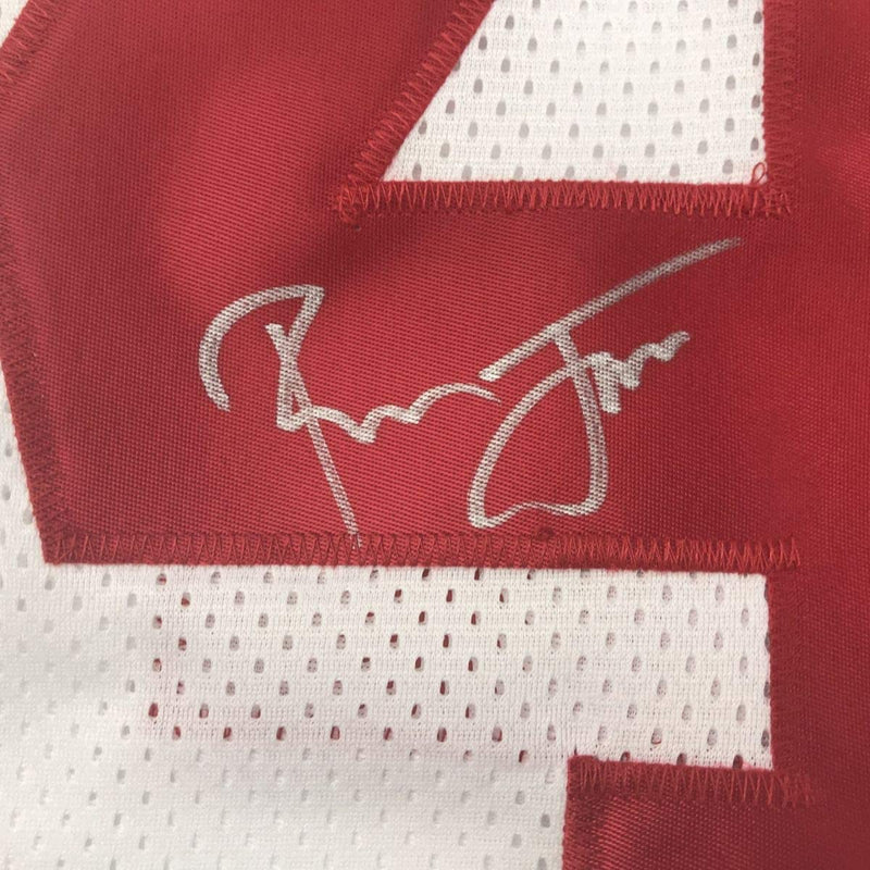 Autographed/Signed Ronnie Lott San Francisco White Football Jersey JSA COA