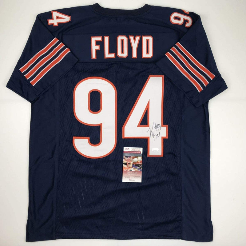 Autographed/Signed Leonard Floyd Chicago Blue Football Jersey JSA COA