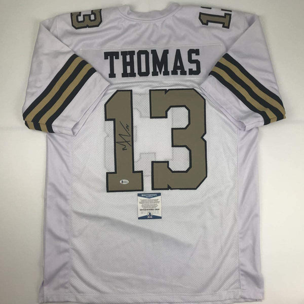 Autographed/Signed Michael Thomas New Orleans Color Rush Football Jersey Beckett BAS COA