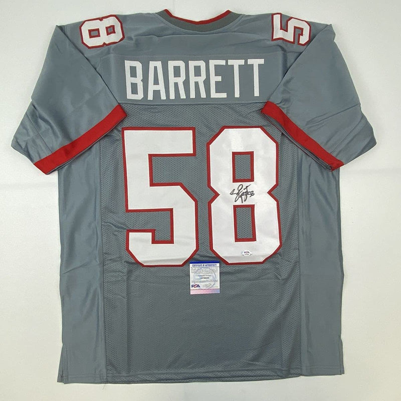 Autographed/Signed Shaquil Shaq Barrett Tampa Bay Pewter Grey Football Jersey PSA/DNA COA