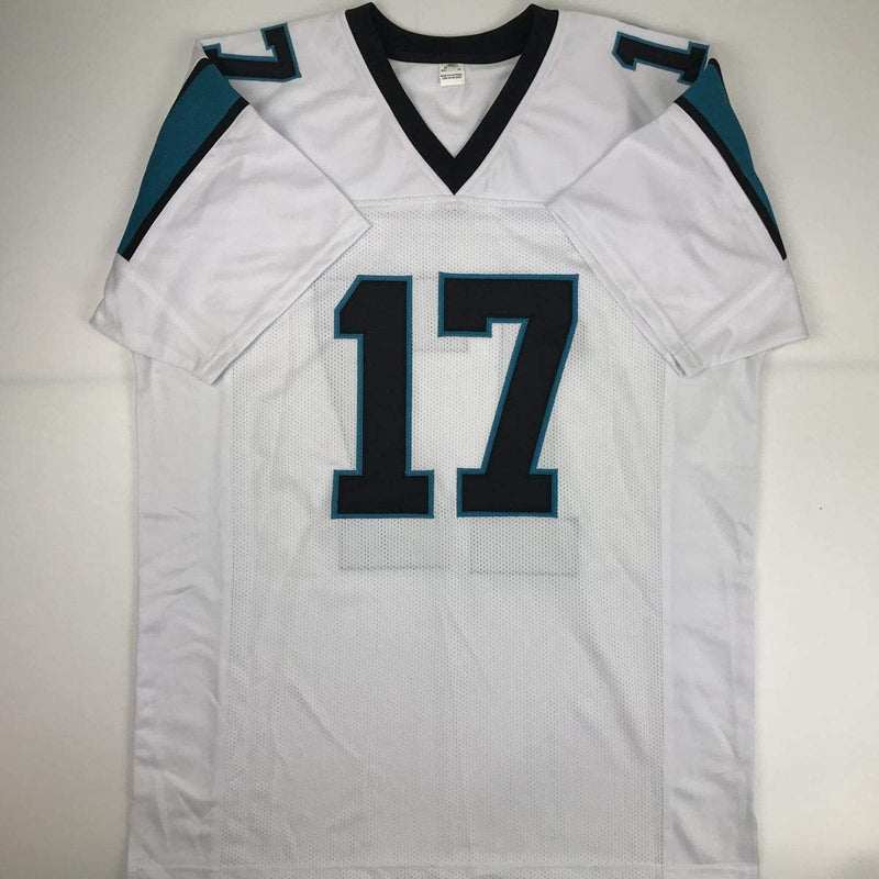 Autographed/Signed Devin Funchess Carolina White Football Jersey JSA COA