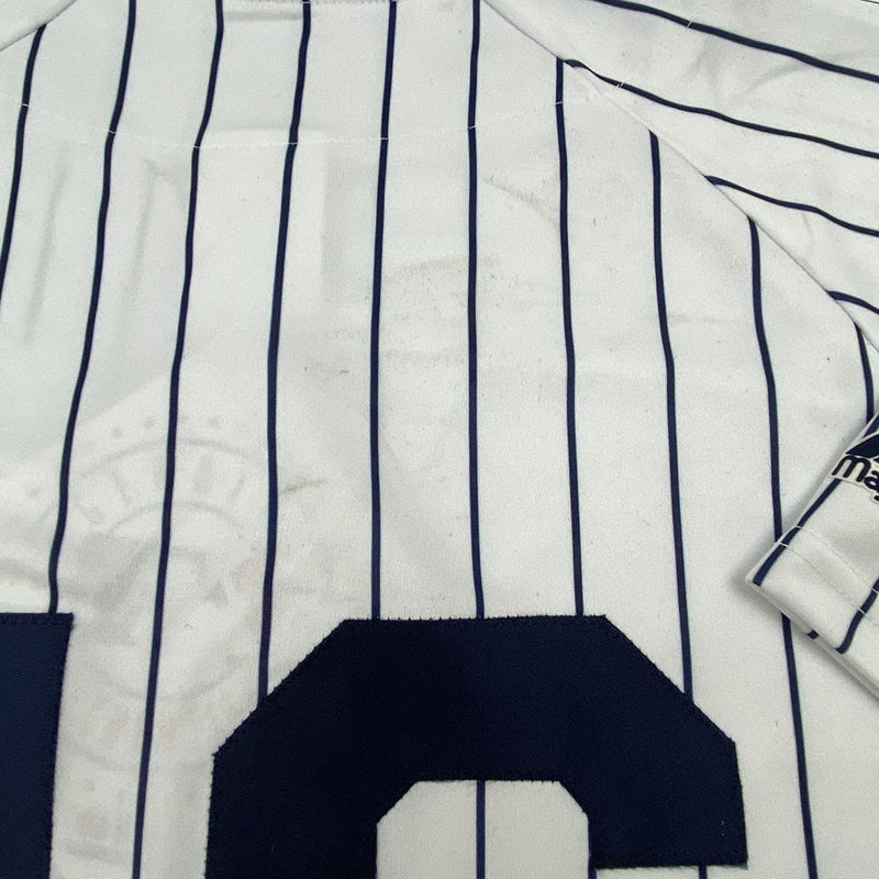 Autographed/Signed Whitey Ford New York Pinstripe Baseball Jersey PSA/DNA COA #2