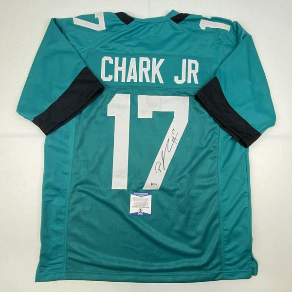 Autographed/Signed DJ D.J. Chark Jacksonville Teal Football Jersey Beckett BAS COA
