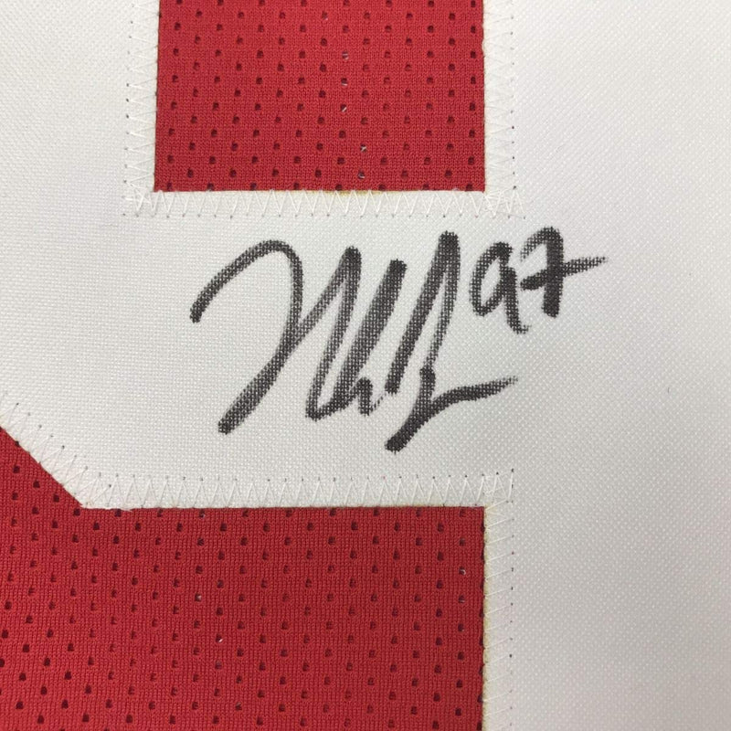 Autographed/Signed Nick Bosa San Francisco Red Football Jersey JSA COA