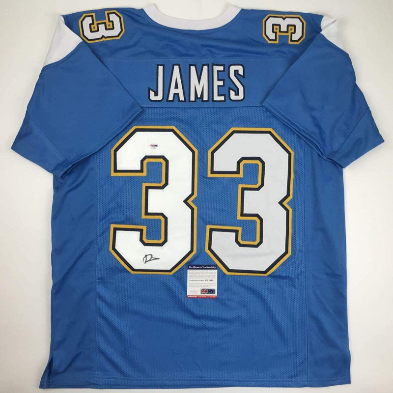 Autographed/Signed Derwin James Los Angeles LA Powder Blue Football Jersey PSA/DNA COA
