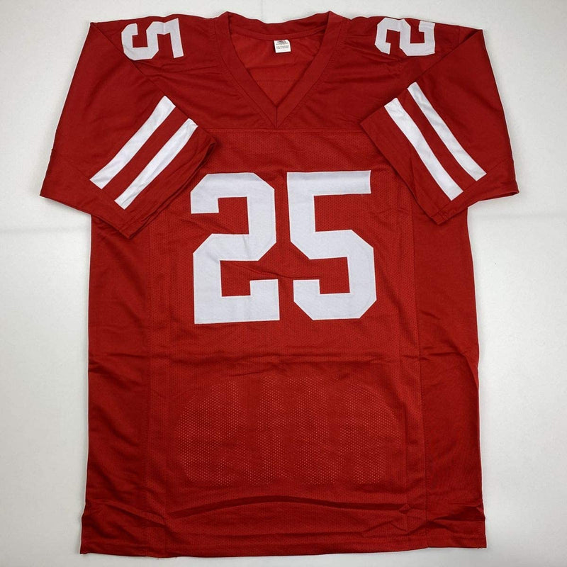 Autographed/Signed Melvin Gordon III Wisconsin Red Stat College Football Jersey Athlete Hologram COA