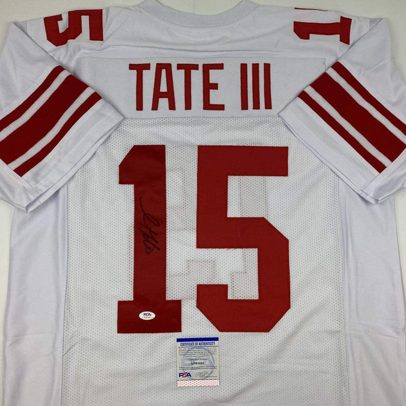 Autographed/Signed Golden Tate III New York White Football Jersey PSA/DNA COA