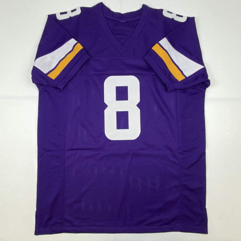 Autographed/Signed Kirk Cousins Minnesota Purple Football Jersey Beckett BAS COA