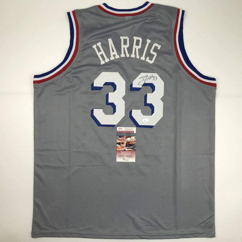 Autographed/Signed Tobias Harris Philadelphia Grey Basketball Jersey JSA COA