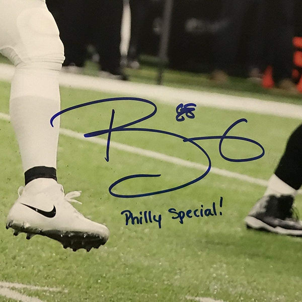 Autographed/Signed Trey Burton Inscribed Philly Special Philadelphia Eagles Super Bowl LII 52 Champions 16x20 Football Photo JSA COA