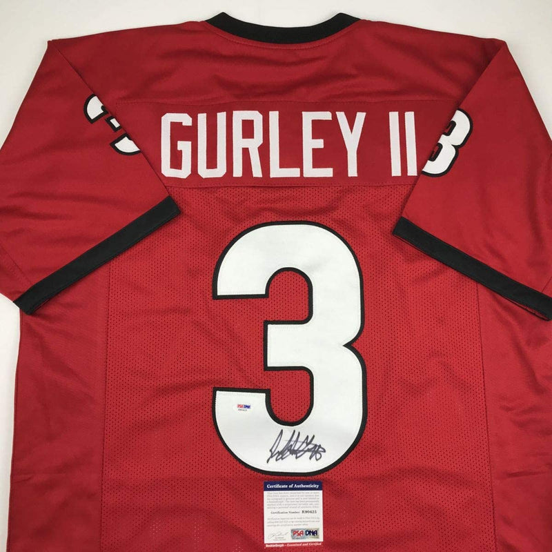 Autographed/Signed Todd Gurley Georgia Red College Football Jersey PSA/DNA COA