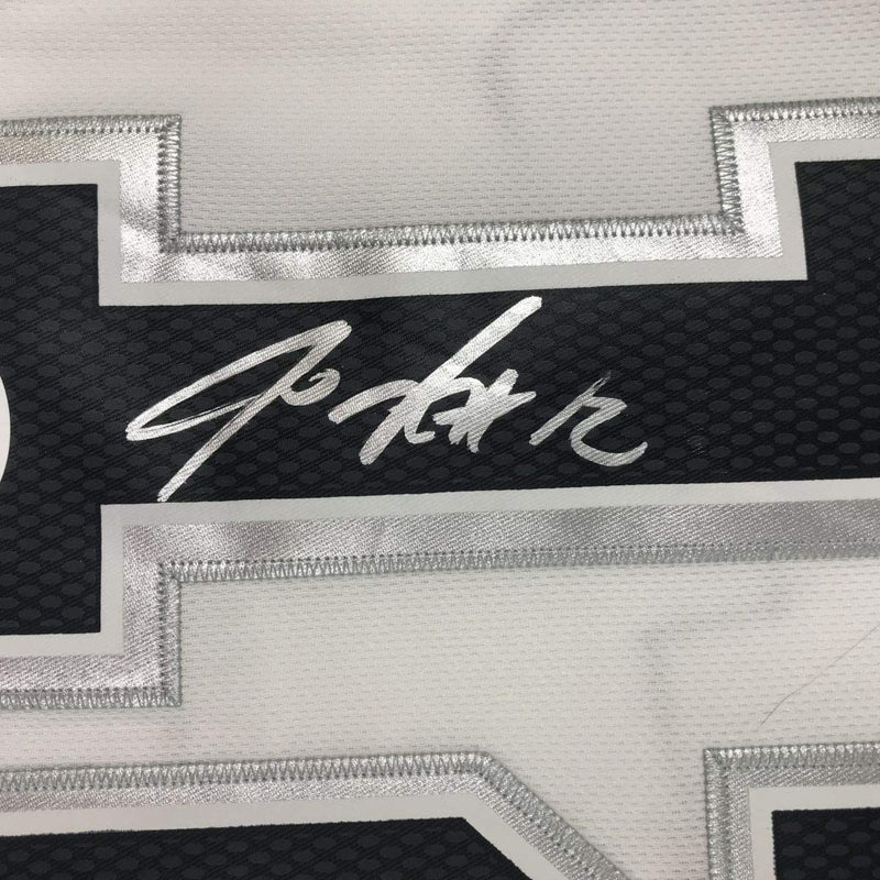 Autographed/Signed LaMarcus Aldridge San Antonio White Basketball Jersey JSA COA