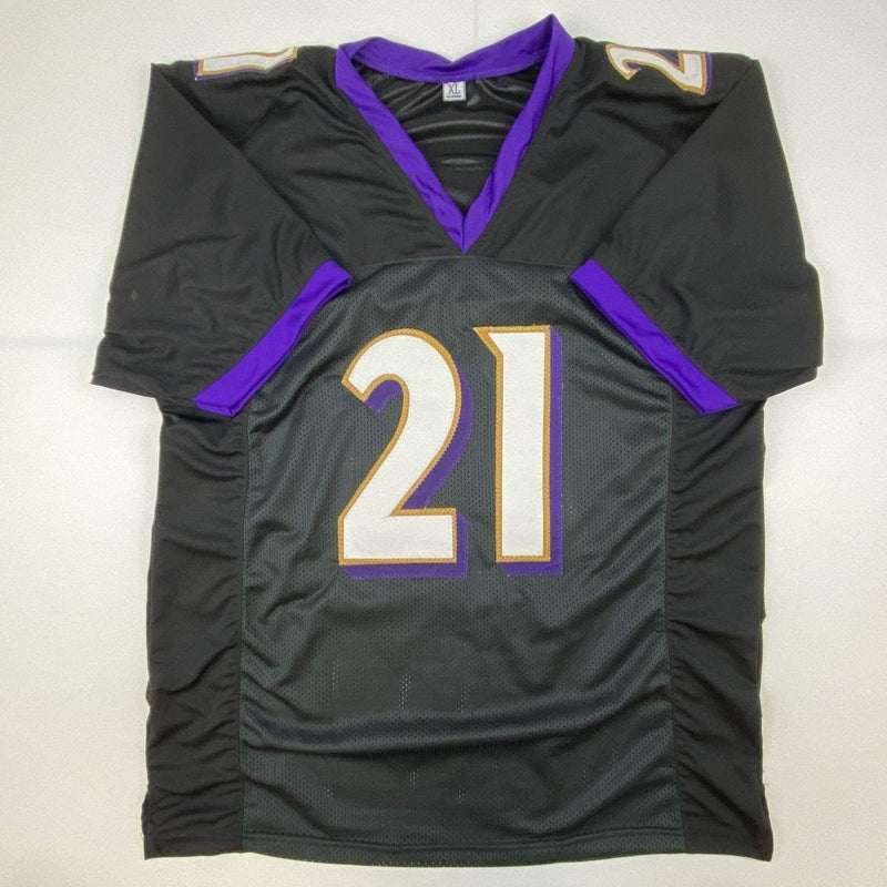 Autographed/Signed Mark Ingram II Baltimore Black Football Jersey Beckett BAS COA