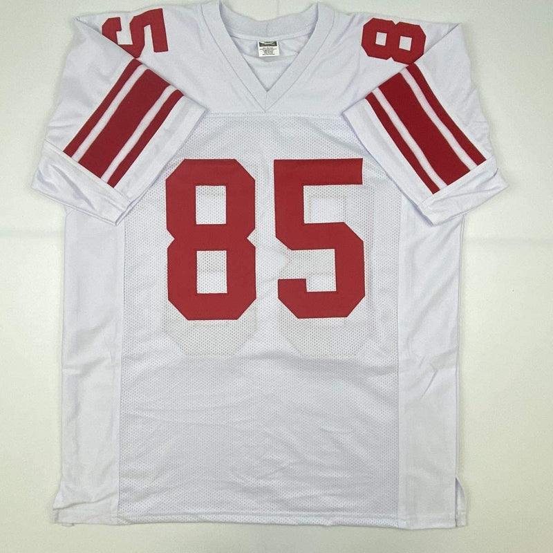 Autographed/Signed David Tyree New York White Football Jersey JSA COA