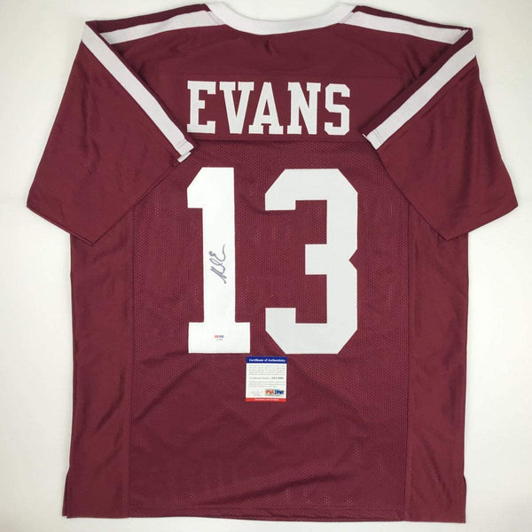 Autographed/Signed Mike Evans Texas A&M Maroon College Football Jersey PSA/DNA COA