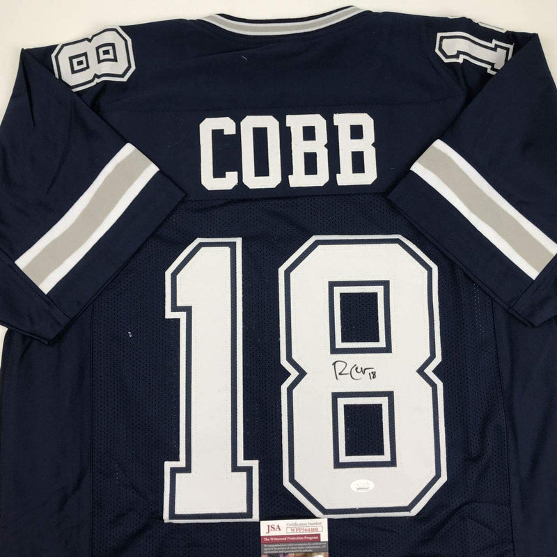 Autographed/Signed Randall Cobb Dallas Dark Blue Football Jersey JSA COA